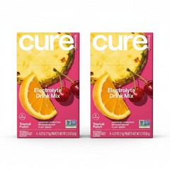 (3 boxes) Cure Hydration | Plant-Based Electrolyte Drink Mix | Tropical Punch