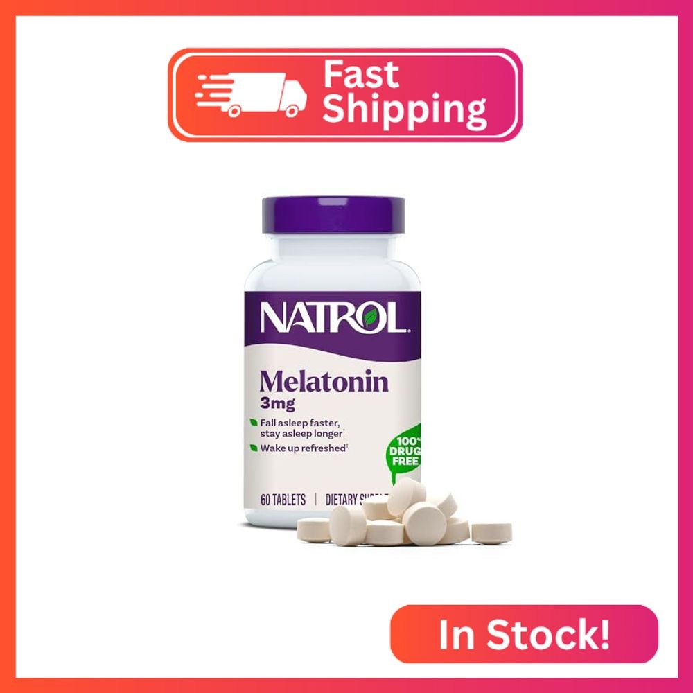 Natrol Melatonin 3 mg, Dietary Supplement for Restful Sleep, Sleep Supplements f