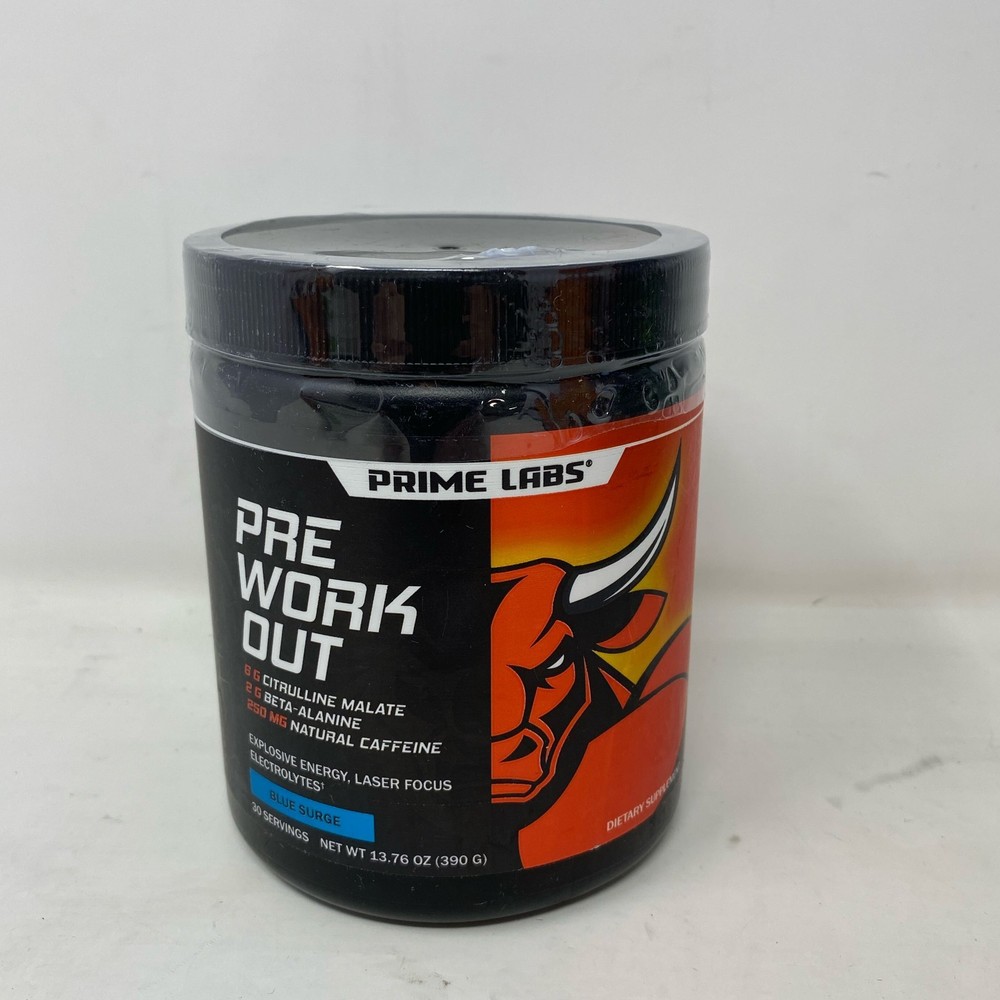 Prime Labs Pre-Workout Blue Lemonade, 30 Servings (Blue Surge)