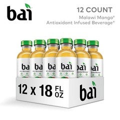 12 Pack Bai Antioxidant Infused Water Beverage, Malawi Mango, with Vitamin C and