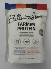 Ballerina Farm Grass Fed Whey Protein Powder, 4 Flavors Variety Pack 15.8 oz