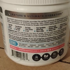 Adapted Nutrition Keto K1000 Raspberry Lemonade Electrolyte Powder 10.5oz