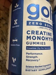 2x Goli Creatine Monohydrate Gummies Zero Sugar 60 Count 10/2027