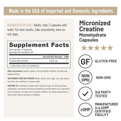Micronized Creatine Monohydrate Pills, 2500mg Per Serving – Creatine for Wome…