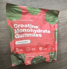 Vybrance Labs Creatine Monohydrate Gummies Watermelon 120ct 30 Serv Vegan