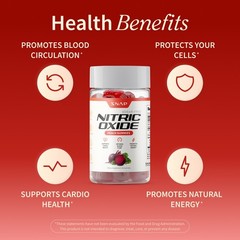 Snap Supplements Nitric Oxide Beet Root Gummies SF, Cherry & Peach, Heart Health