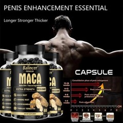 Maca Root Capsules Increase Muscle Strength Endurance Energy Supplement for Men