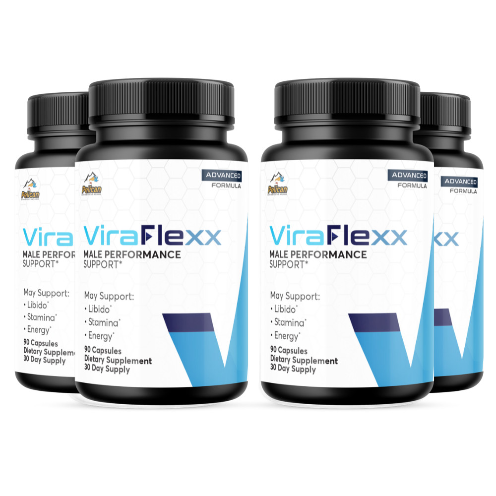 ViraFlexx- Bodybuilding & Men’s Health Support- 4 Bottles- 360 Capsules
