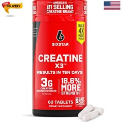 High-Potency Creatine X3 Capsules – 60 Gluten-Free Caplets for Athletes