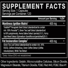 X180 Ignite Testosteroe Booster-Burn Fat, Build Muscle