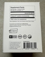Brand New Factory Sealed Momentous Creatine 15 Packets, Cognitive Muscle Support