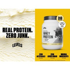 Grass Fed Whey Protein Powder Natural Vanilla Bean 24g Protein 1.48LB No