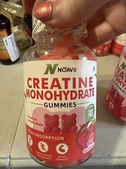 Noavii Creatine Monohydrate Gummies Strawberry Sugar Free 90 Ct Exp 11/26