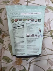 Truvani Organic Mint Chocolate Plant-Based Protein Powder 12.38 Oz Exp 1/2027