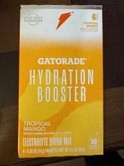 Gatorade Hydration Booster Tropical Mango Electrolyte Drink Mix, 6 Packets