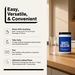 NAKED Pure Micronized Creatine Monohydrate 100 Servings (Pack of 1), Blue