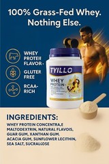 100% Grass Fed Whey Protein Vanilla High Protein Shake Mix with BCAAs