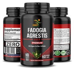 Fadogia Agrestis Pills 1,000mg (Maximum Strength) Stem 10:1 Extract 60 Caps
