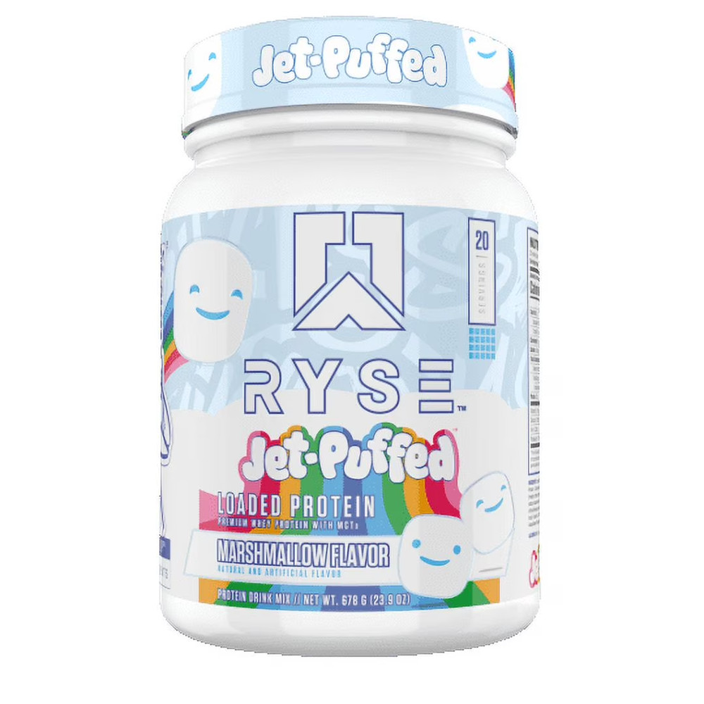 RYSE Loaded Protein Powder, Jet Puffed Marshmallow, 20 Servings, 25g Protein
