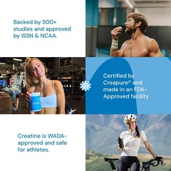Create Creatine Gummies 1.5g Focus Strength Endurance Vegan Blue Raspberry 90ct