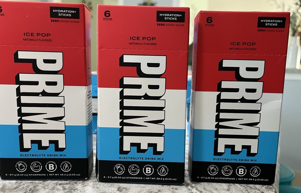 PRIME 3 box Mix Hydration Sticks 6, Sticks Lot Of 18 Total. Ex 04/27