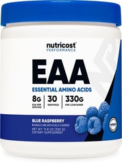 Essential Amino Acids EAA Powder 30 Servings – Blue Raspberry, Non-GMO, Gluten F