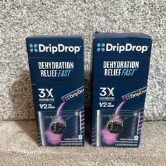 Lot Of Two DripDrops Hydration Electrolyte Powder BERRY 8 Packs EXP 07/27