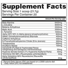 Live Evolved Phasic: Extreme Stimulant 500mg Caffeine Blend Pre-Workout.