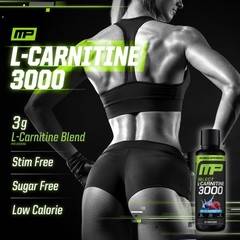 MusclePharm High Performance Liquid L-Carnitine 3000 Blue Raspberry 32 Servings