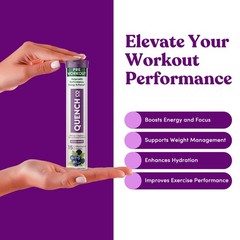 Quench Pre Workout Tablets Energy Focus Hydration Vegan 30ct EXP 04/2026