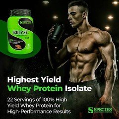 SPECIES Nutrition ISOLYZE 22 Servings | Caramel Macchiato | 27g of Protein