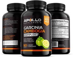 Apollo Garcinia Cambogia Appetite Suppressant For Weight Loss 100% Natural 90 c