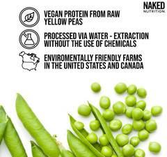 NAKED Pea Protein Powder, Unflavored Vegan Pea Protein, 5 lb