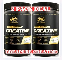 PVL Creapure Creatine Monohydrate 2-Pack 200 Servings German Creatine 500g