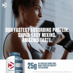Dymatize ISO100 Hydrolyzed Whey Isolate Protein Powder, Gourmet Vanilla, 20 Serv