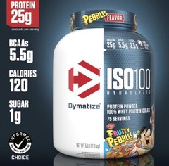 Dymatize ISO100 Hydrolyzed Whey Isolate Protein Powder Fruity Pebbles, 5 LB
