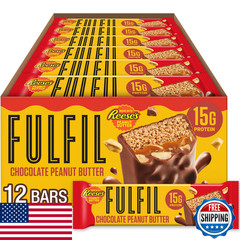 Fulfil Chocolate Peanut Butter Flavored Protein Bar Made Reeses Peanut Butter