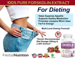 Forskolin Extract – 250mg At 20%, For Diet & Weight Loss *3 Pack* 270 Capsules!