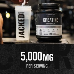 Jacked Factory Creatine Monohydrate Powder 200 Servings (Pack of 1), Jf-01