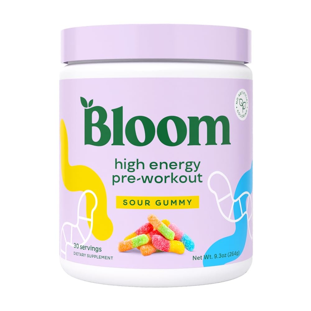 Bloom Nutrition High Energy Pre Workout 30 Servings (9.3 Ounce, Pack of 1)