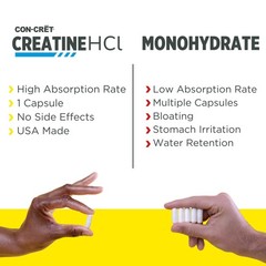Creatine HCl Capsules | Muscle, Cognitive, Cellular Energy Support | No Bloat…