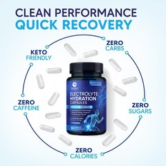 Electrolytes Supplement – 6-in-1 Advanced Hydration 60 Count (Pack of 1)