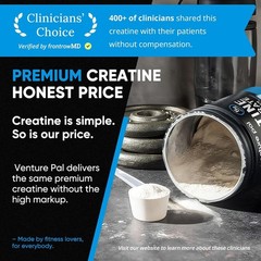 100% Pure Micronized Creatine Monohydrate Powder, Unflavored Creatine for Wom…
