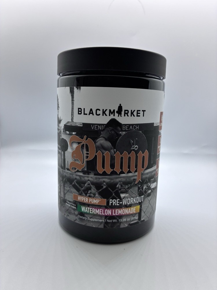 “BLACKMARKET” Pump Hyper Pump Pre-Workout Powder Watermelon Lemonade 13.28oz