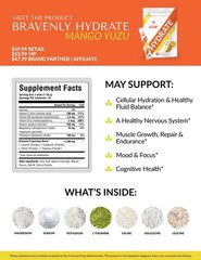 Hydrate – Mango Yuzu Electrolyte Drink Mix | 16‑Serving Bag – NEW Exp 12/26