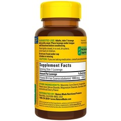 Nature Made Sublingual Vitamin B12 1000 mcg 50 Lozenges