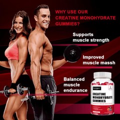 Creatine Monohydrate Gummy Energy Enhancement Improves Muscle