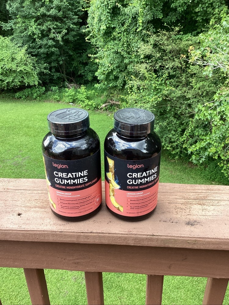 2 Legion Creatine Monohydrate Gummies 150 Count Lemon Drop 5000mg Muscle Gain