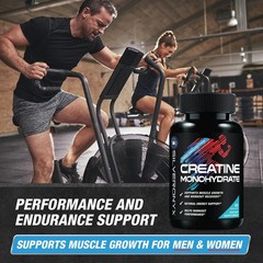 Monohidrato De Creatina En 60 Capsulas 750mg Masa Muscular Para Mujeres Hombres