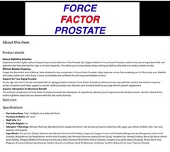 Force Factor Prostate Support Bladder Flow – Saw Palmetto Beta-Sitosterol 120ct
